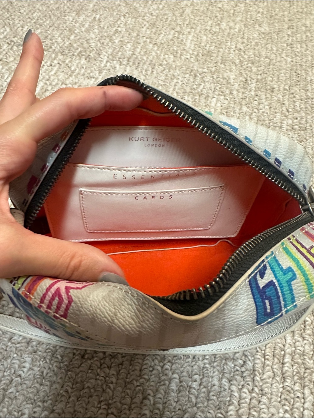 Kurt Geiger Crossbody Bag with Multicolor Logo Print - Picture 5 of 5